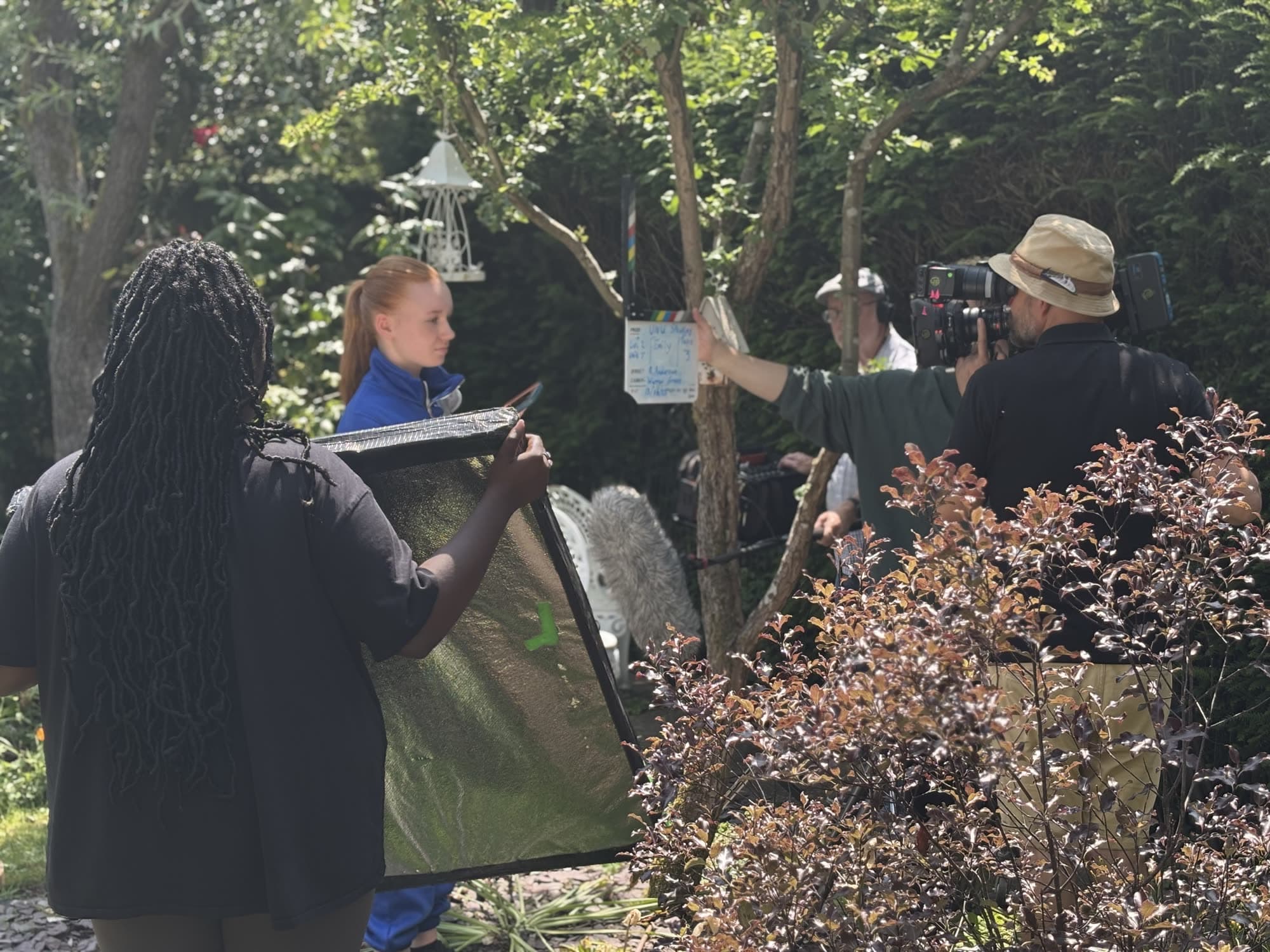The collective on a green-screen shoot